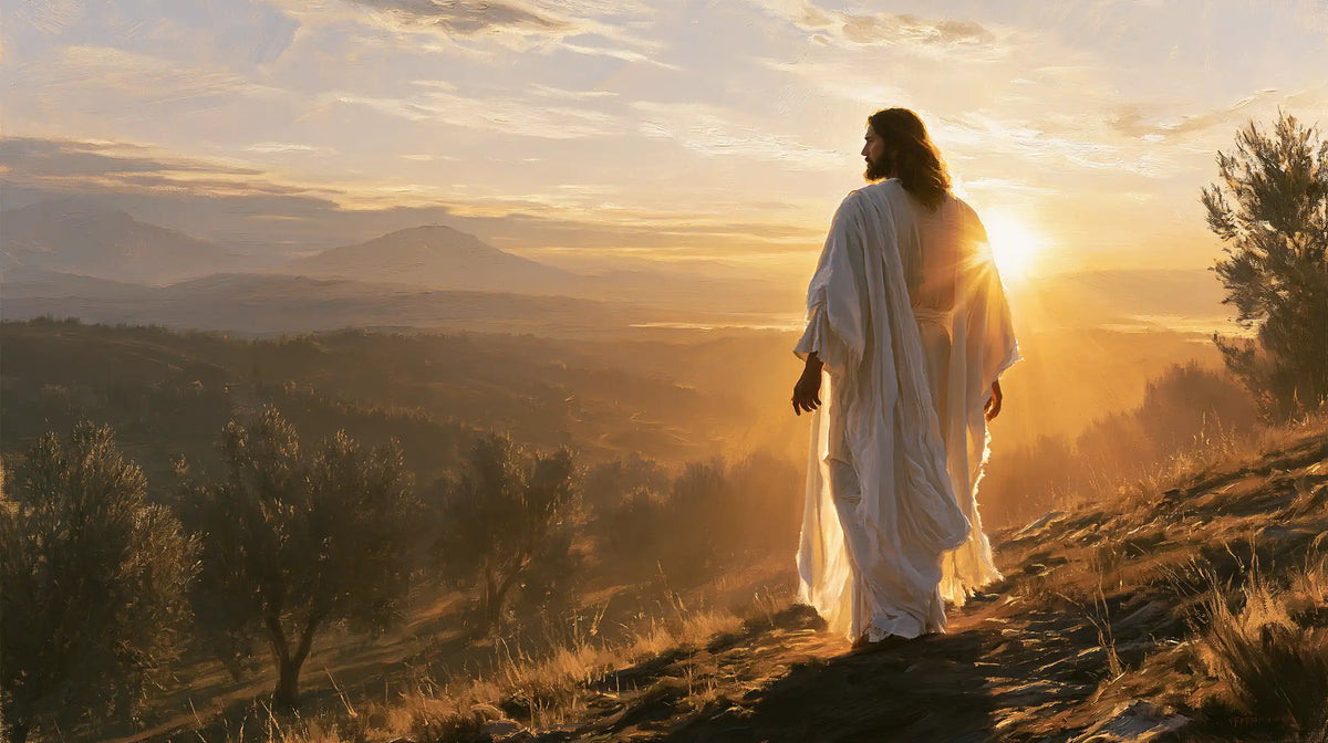 Jesus at Sunset — Light Upon His Shoulder