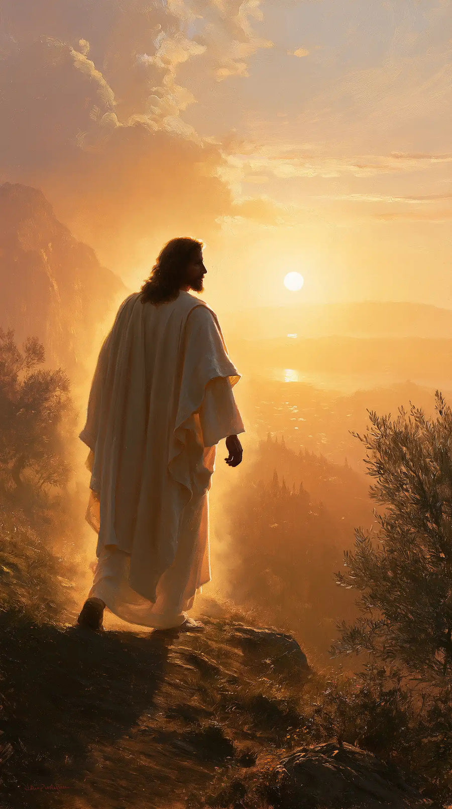 Jesus at Sunset - Sacred Silence · Portrait n° 18