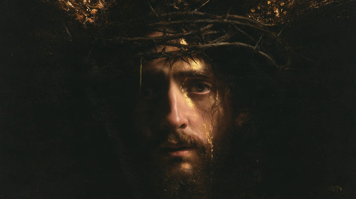 Jesus Crowned with Thorns — Gold upon the Silent Cheek