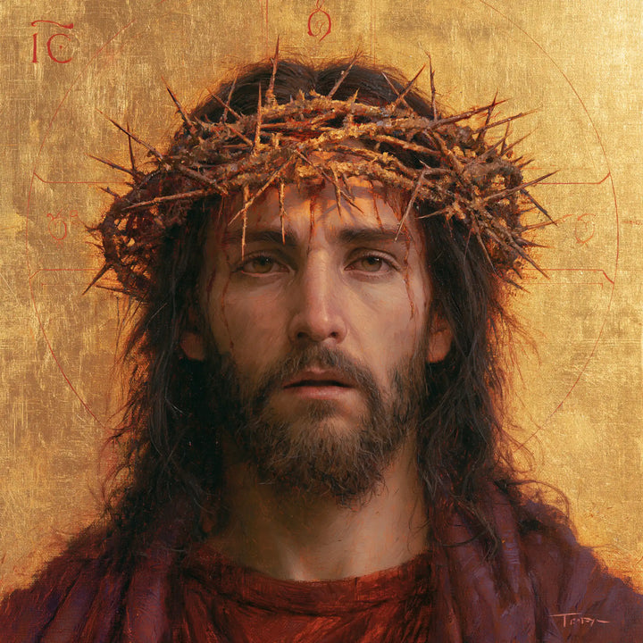 Jesus Crowned with Thorns — The Copper Crown in Veiled Gold