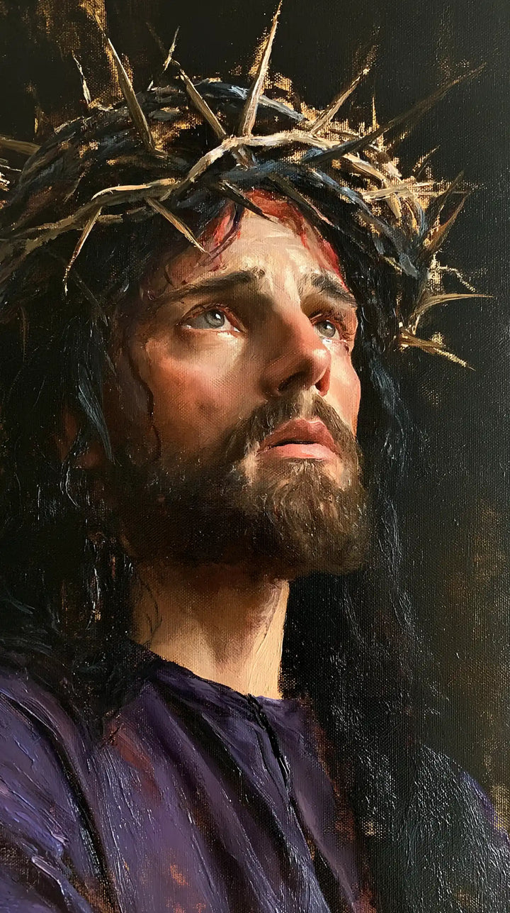Jesus Crowned with Thorns — The Profile Turned toward Distant Light