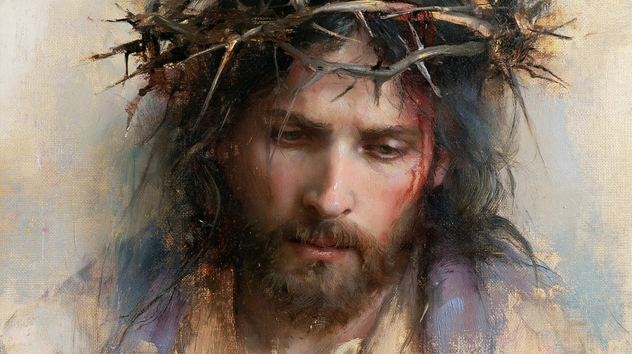 Jesus Crowned with Thorns — Silence in Bluish Locks
