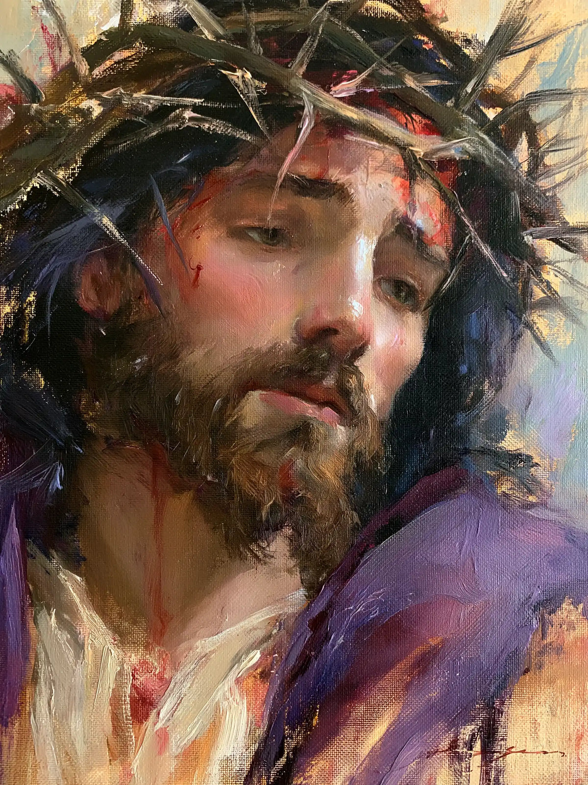 Jesus Crowned with Thorns — The Inclining toward Violet Folds