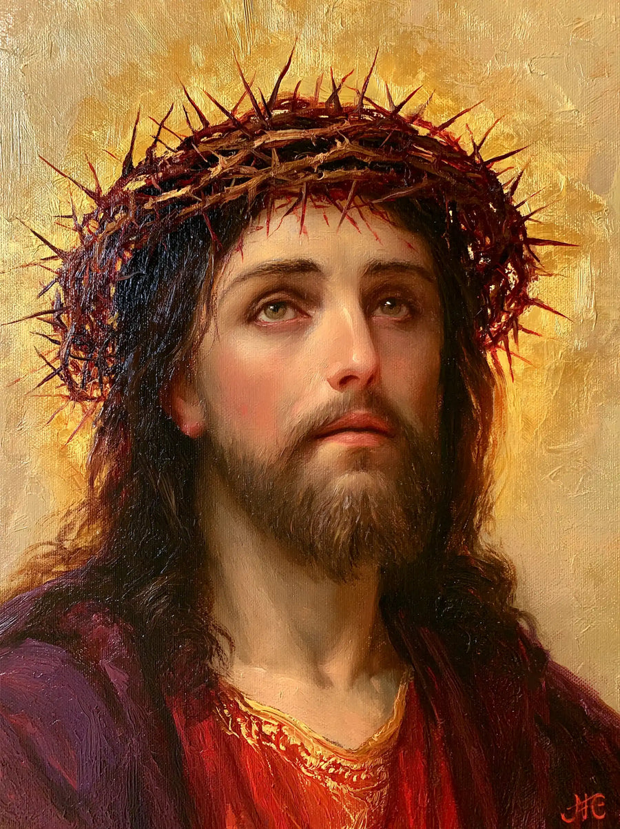 Jesus Crowned with Thorns — The Red Robe with Fine Embroidery