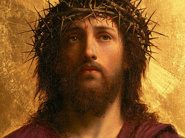 Jesus Crowned with Thorns — The Amber Cheek beneath the Thorn Circle