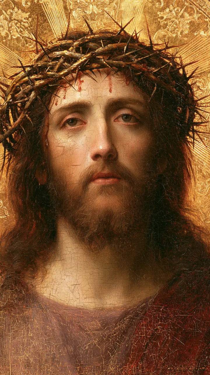 Jesus Crowned with Thorns — The Presence in Patinated Radiance