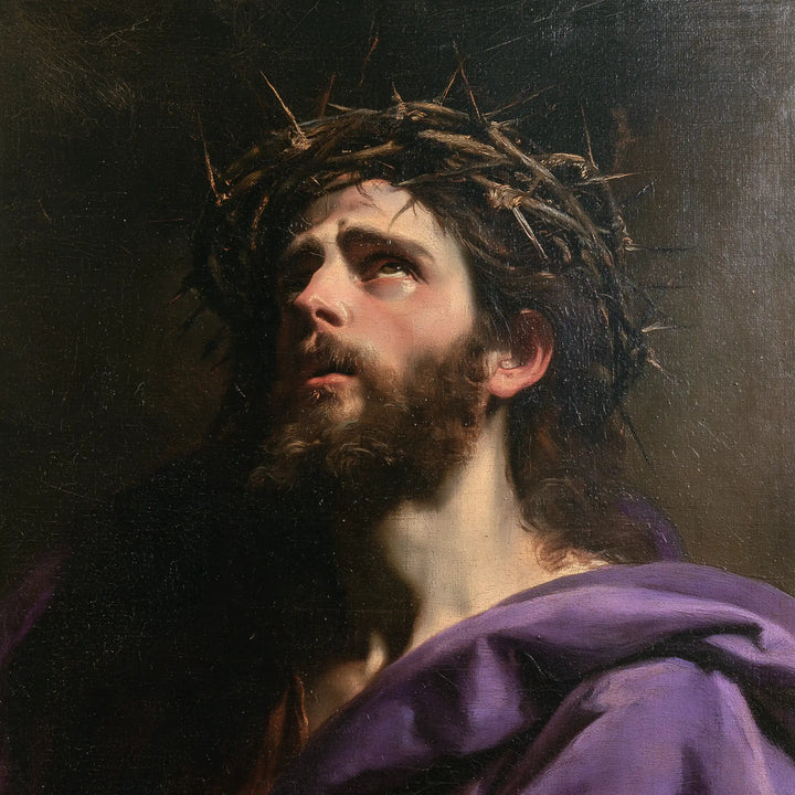 Jesus Crowned with Thorns — The Pale Neck beside the Drapery