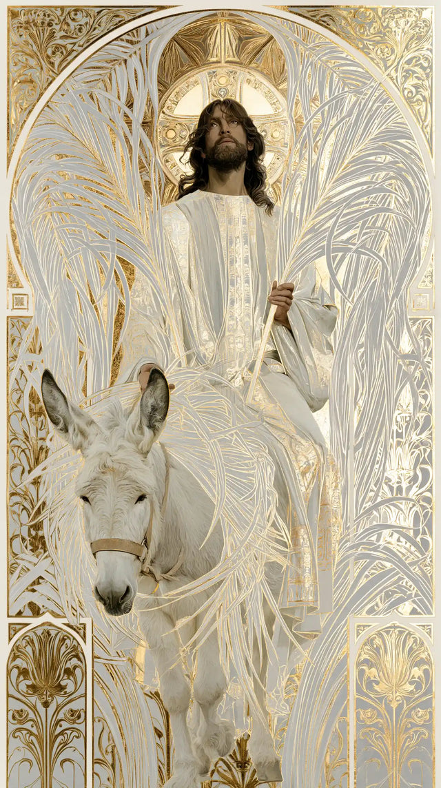 Jesus Enters Jerusalem – Sacred Art Nouveau · Portrait no. 2