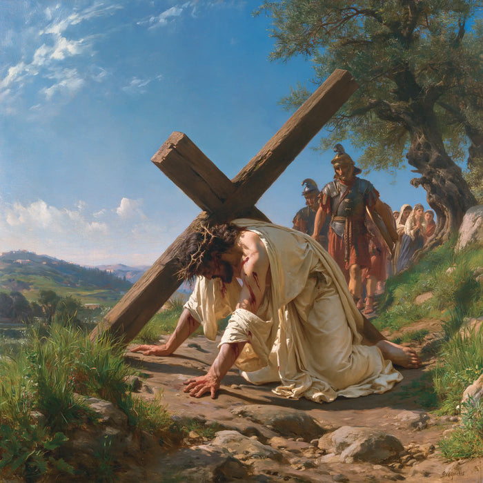 Jesus Falls beneath the Cross — The Cross on the Stony Path