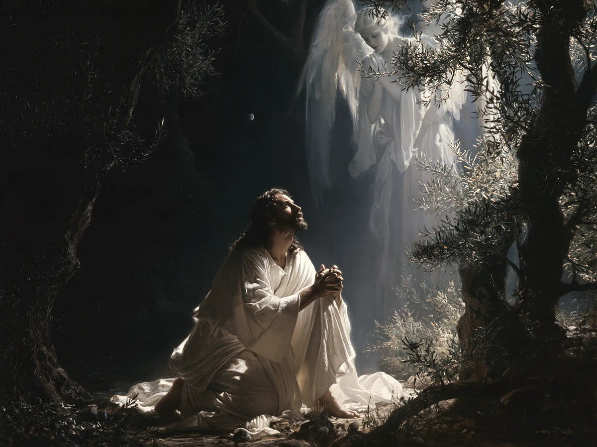 Jesus in Gethsemane - Jesus and the Consoling Angel · Landscape n° 2
