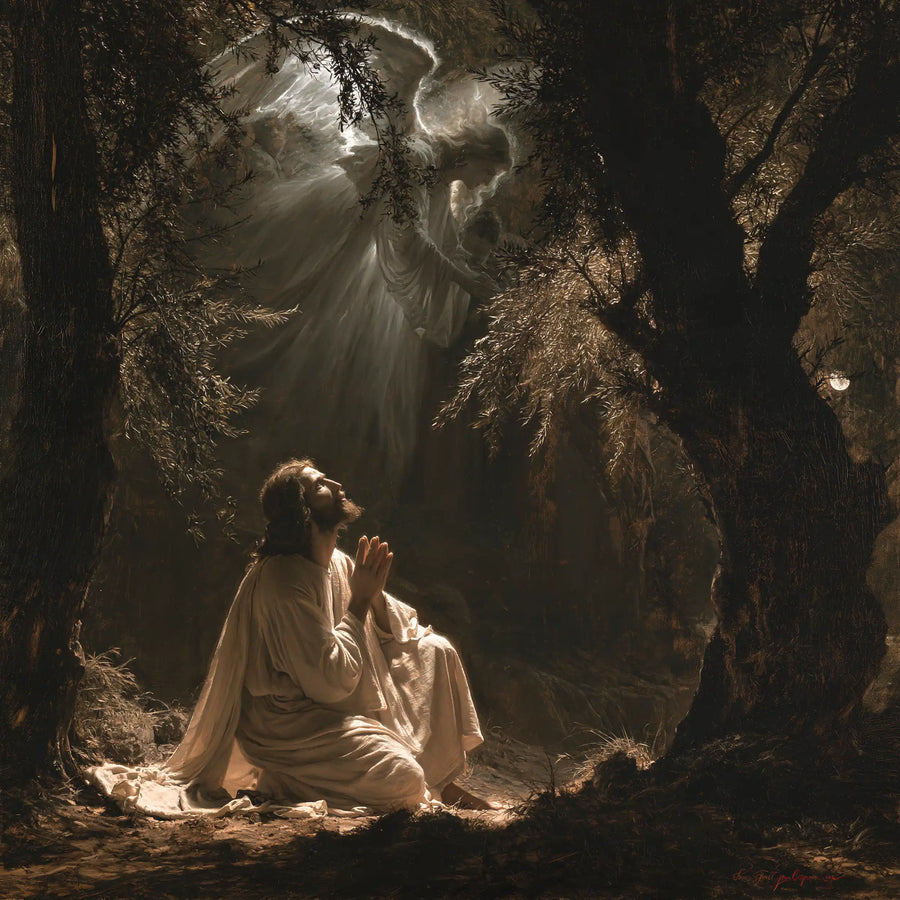Jesus in Gethsemane — The Ray through the Boughs