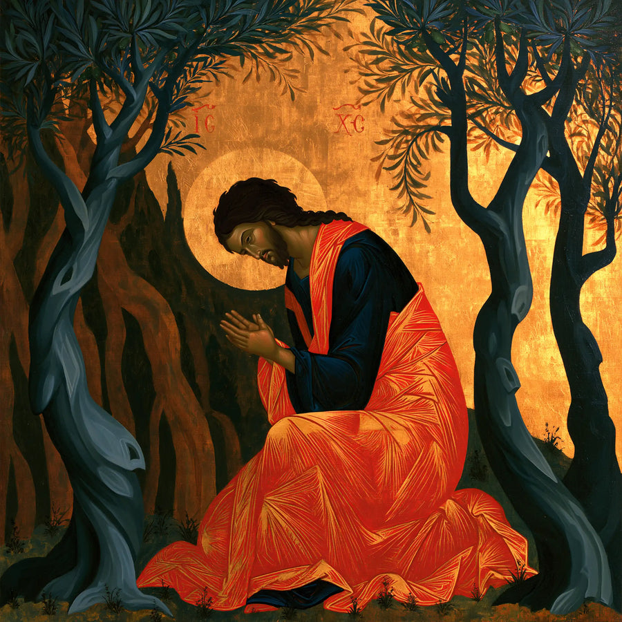 Jesus in Gethsemane — The Kneeling Flame in the Icon