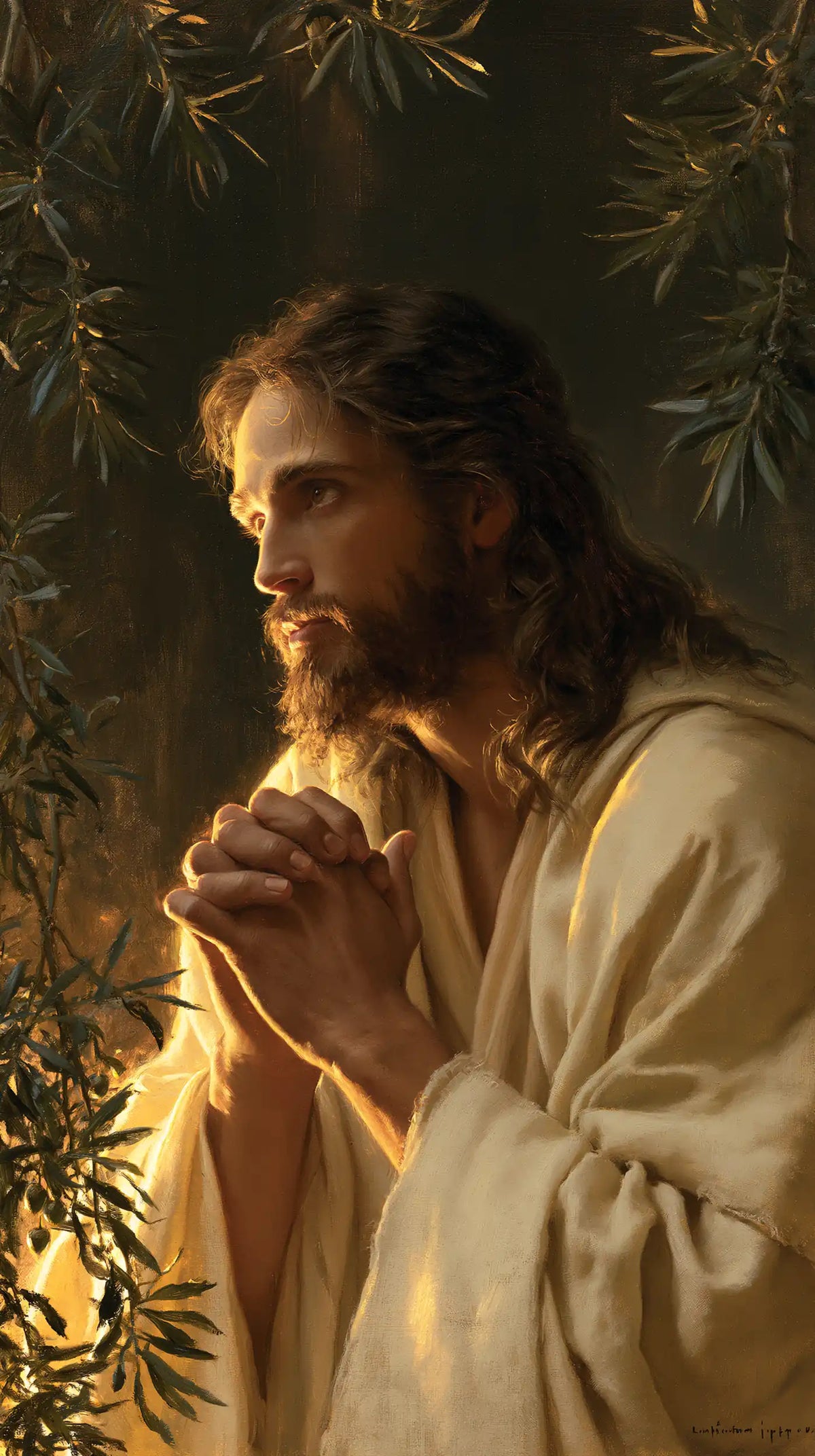 Jesus in Gethsemane — The Face Turned toward the Edge