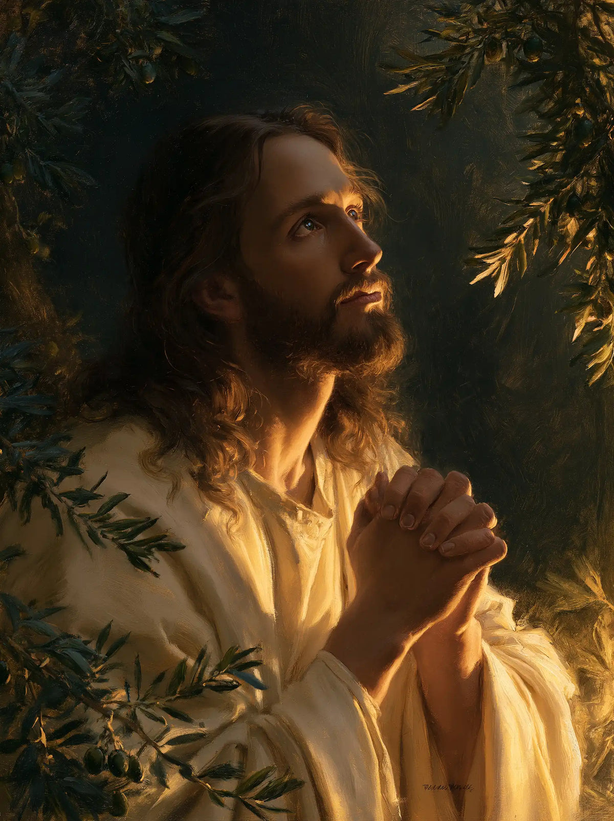 Jesus in Gethsemane - Devotional Portrait of Jesus in Gethsemane · Portrait n° 10