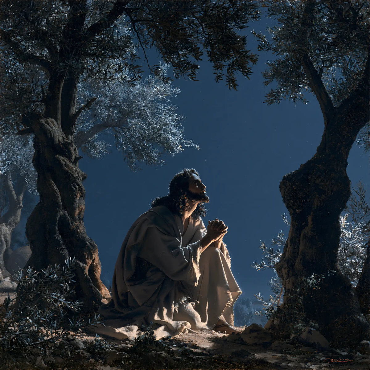 Jesus in Gethsemane — The Gaze into the Cloudless Sky
