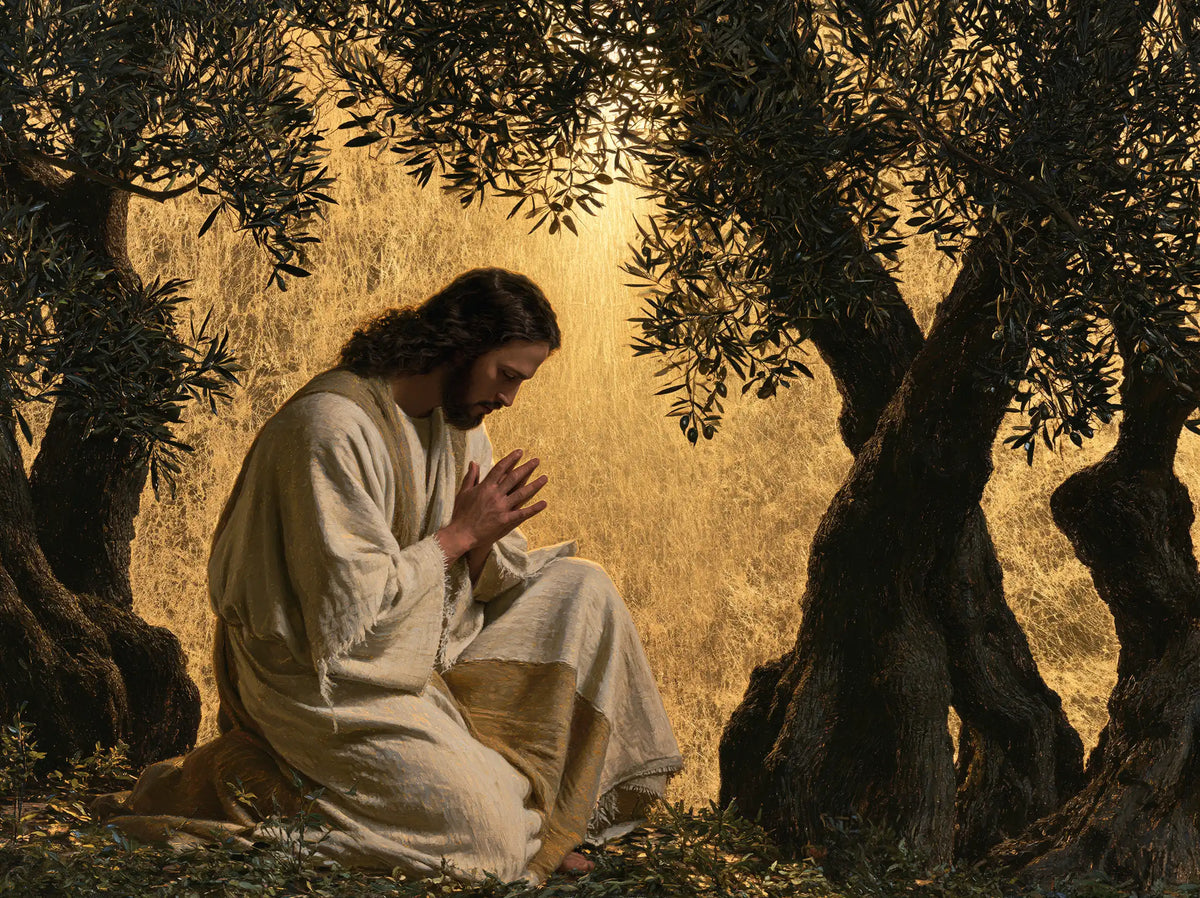 Jesus in Gethsemane - Sacred Gold · Landscape n° 2