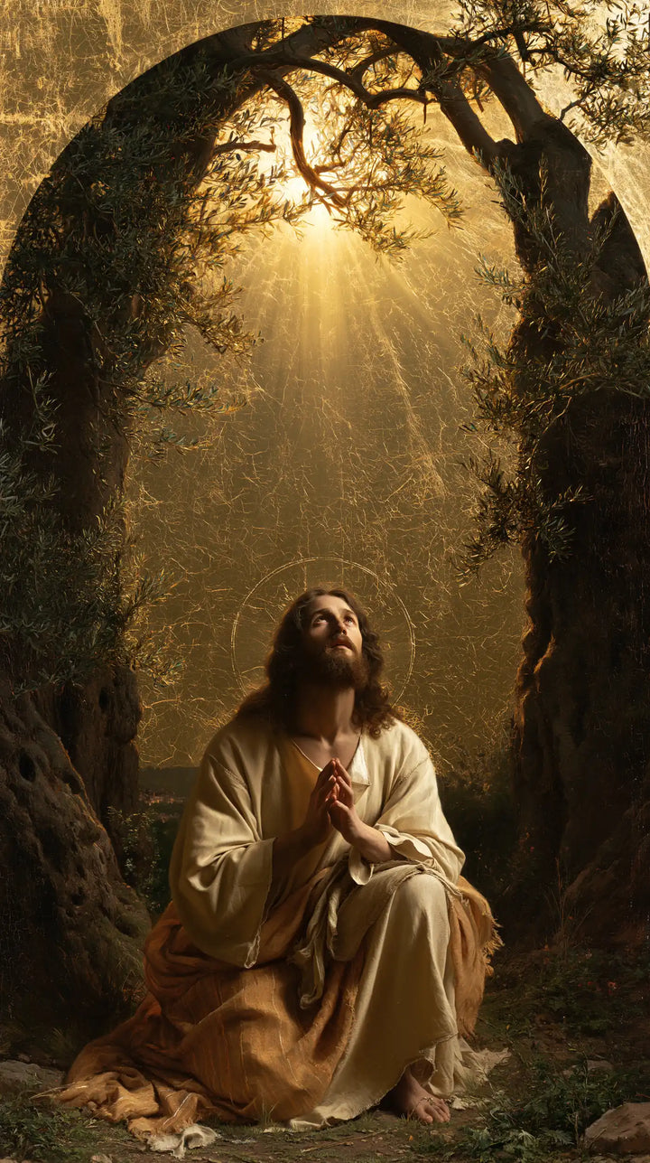 Jesus in Gethsemane - Sacred Gold · Portrait n° 1