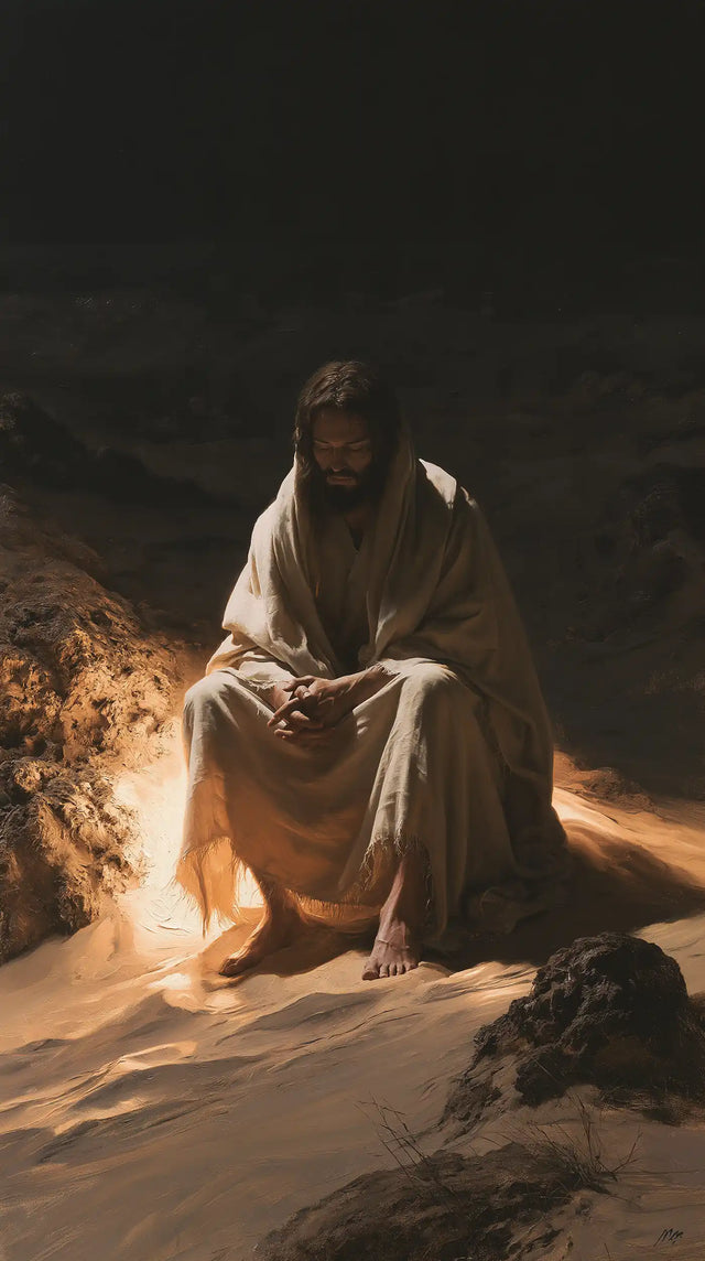Jesus in the Desert — Peace on the Sandy Threshold