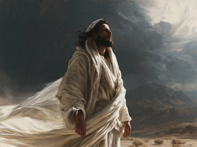 Jesus in the Desert — A Gaze Beyond the Gusts