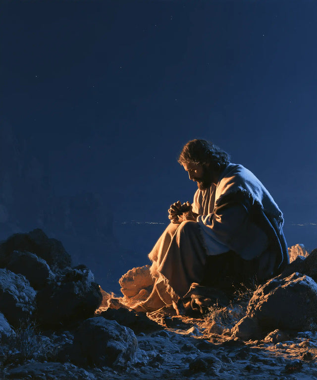 Jesus in the Desert — Golden Knees in the Great Silence