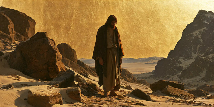 Jesus in the Desert - Sacred Gold · Landscape n° 20