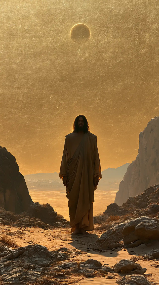 Jesus in the Desert - Sacred Gold · Portrait n° 6