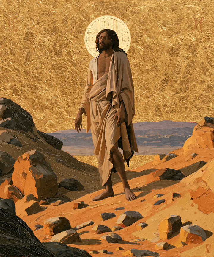 Jesus in the Desert - Sacred Gold · Portrait n° 36