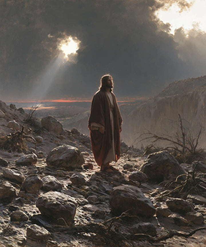 Jesus in the Desert — The Gaze between Two Gleams of Sky