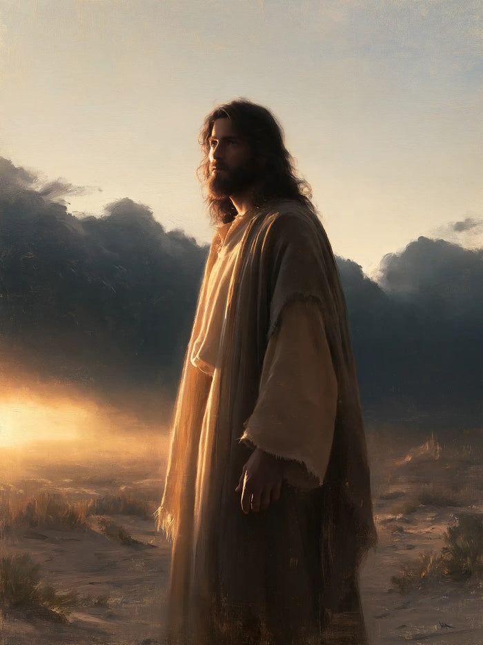 Jesus in the Desert — The Contemplative Profile in the Sand’s Glow
