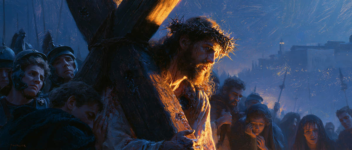 The Stations of the Cross - Light-dark midnight blue · Landscape n° 24