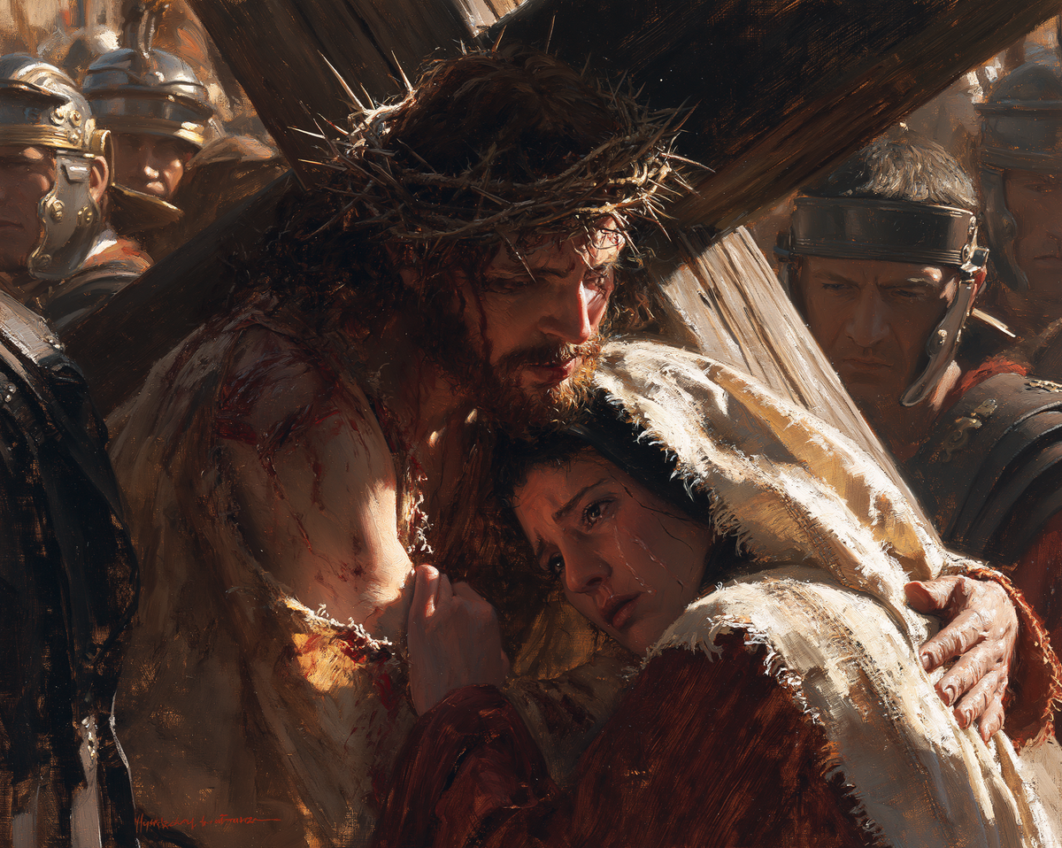 The Stations of the Cross - Jesus meets his mother · Landscape n° 6