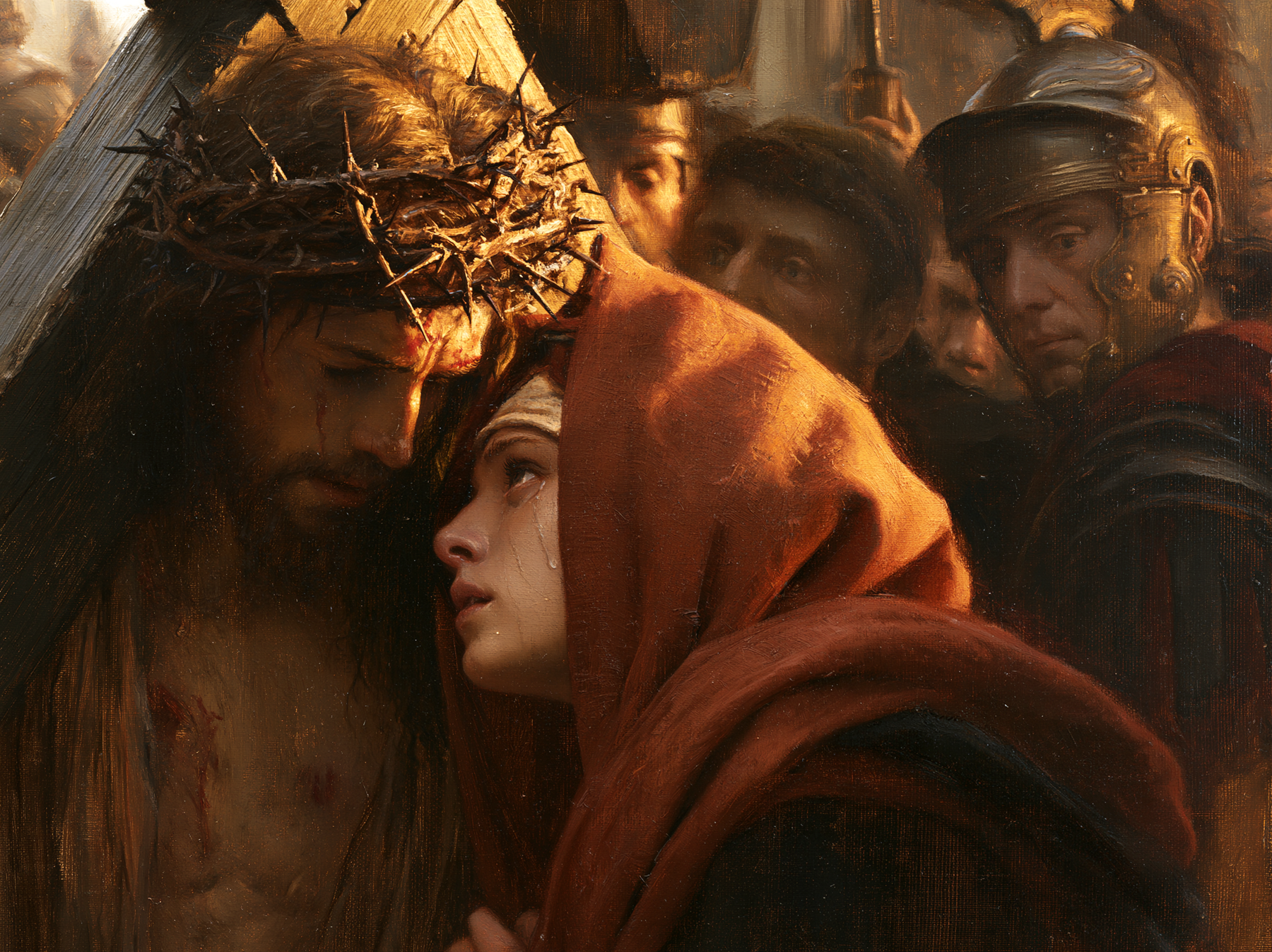 The Stations of the Cross - Jesus meets his mother · Landscape n° 9