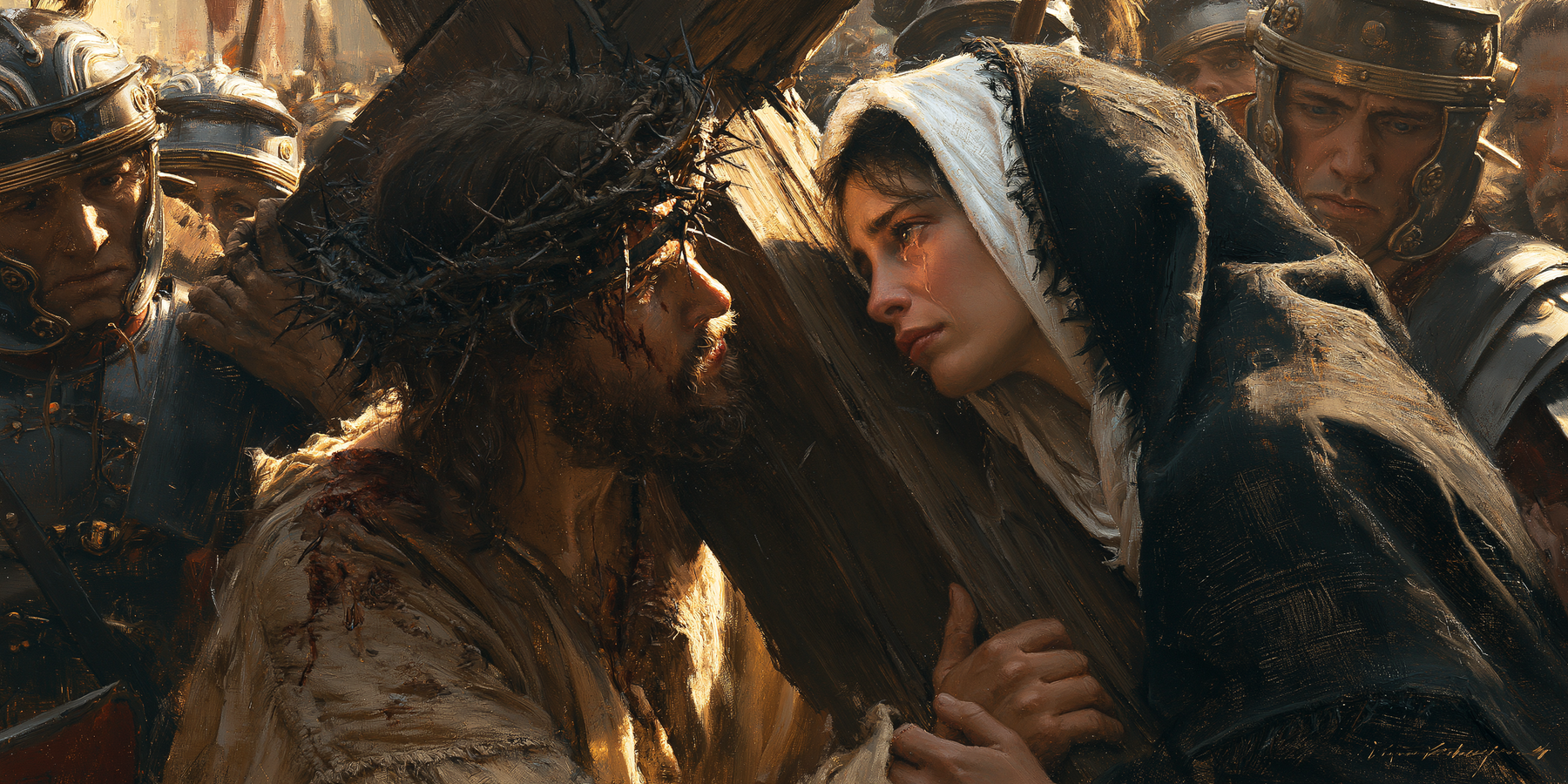 The Stations of the Cross - Jesus meets his mother · Landscape n° 19