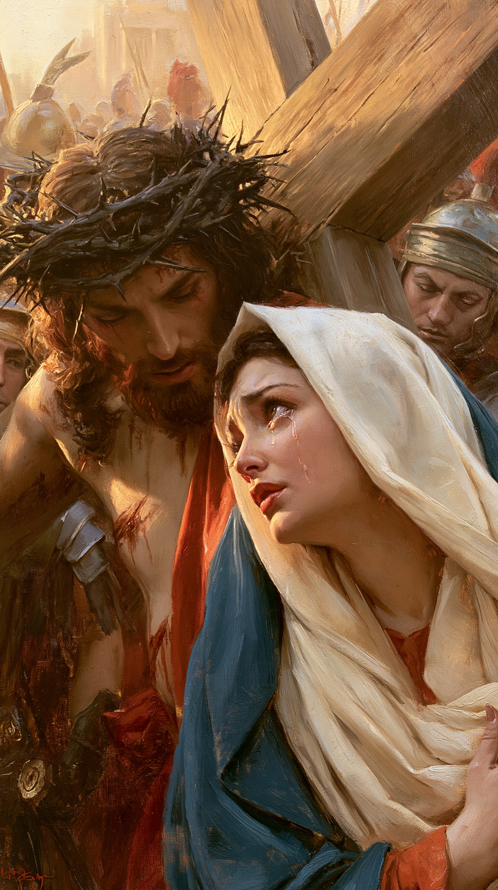 As Estações da Cruz - Jesus encontra sua mãe · Retrato n° 59