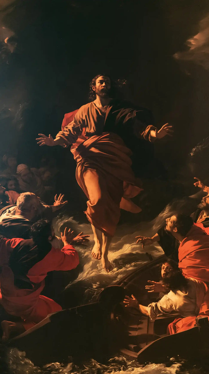 Jesus Walking on Water - Caravaggio Tenebrism · Portrait n° 10