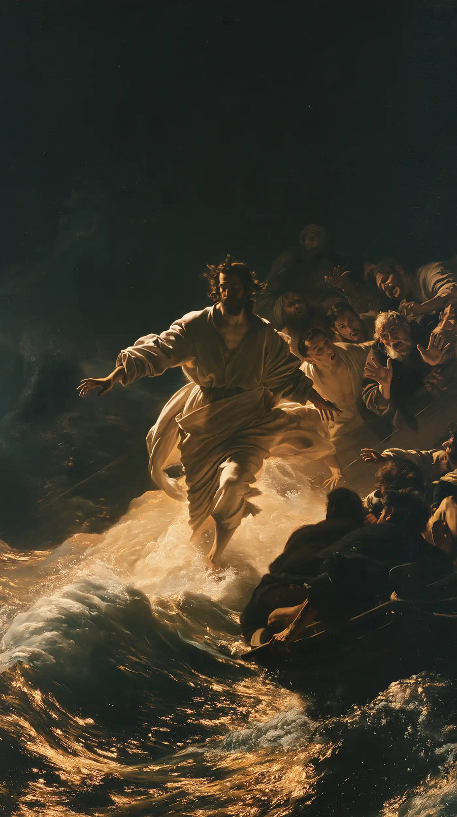 Jesus Walking on Water — The Swell Crowned with Gold
