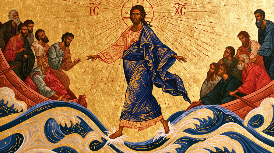 Jesus Walking on Water - Contemporary Byzantine · Landscape n° 9