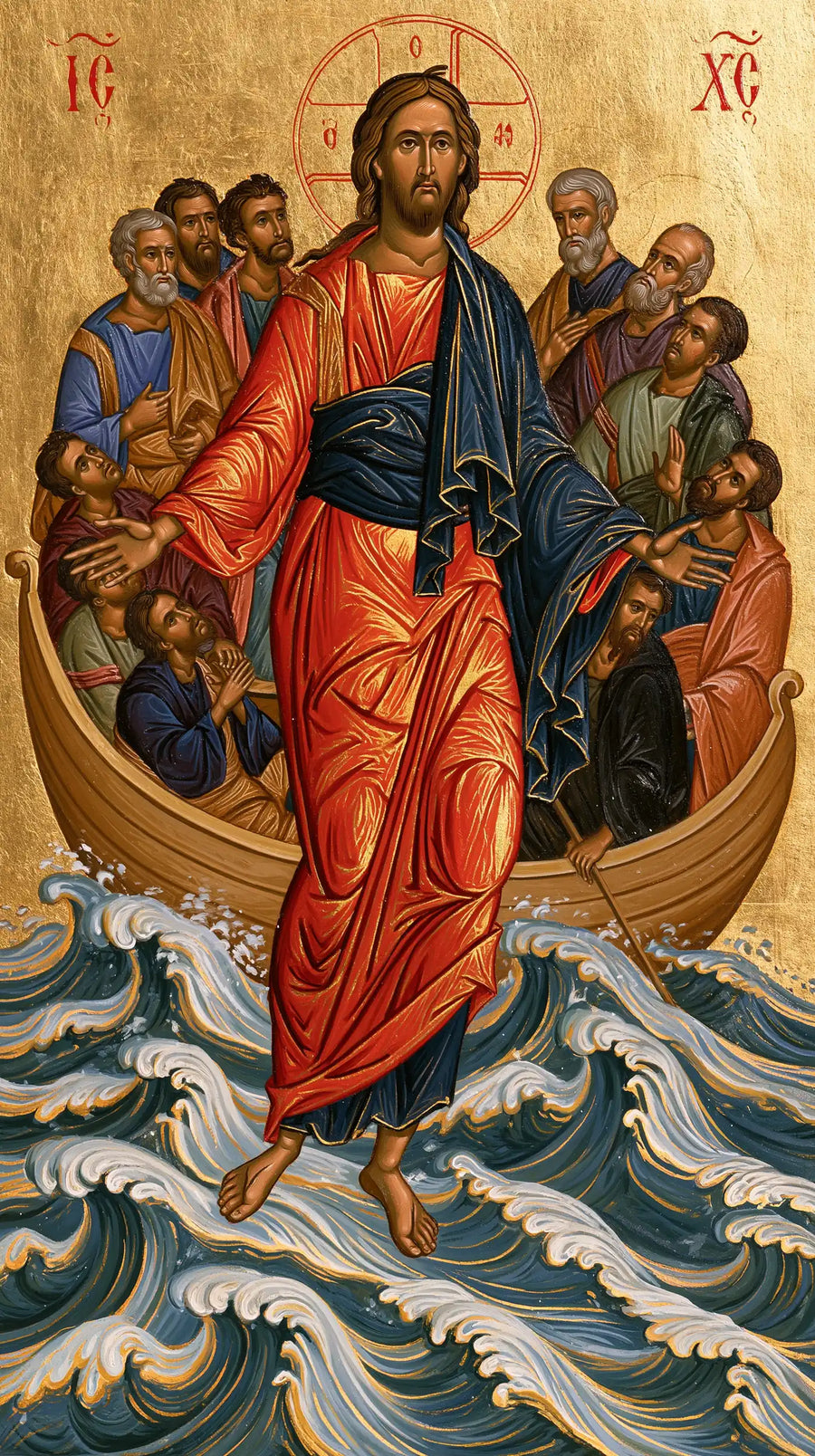 Jesus Walking on Water - Contemporary Byzantine · Portrait n° 1
