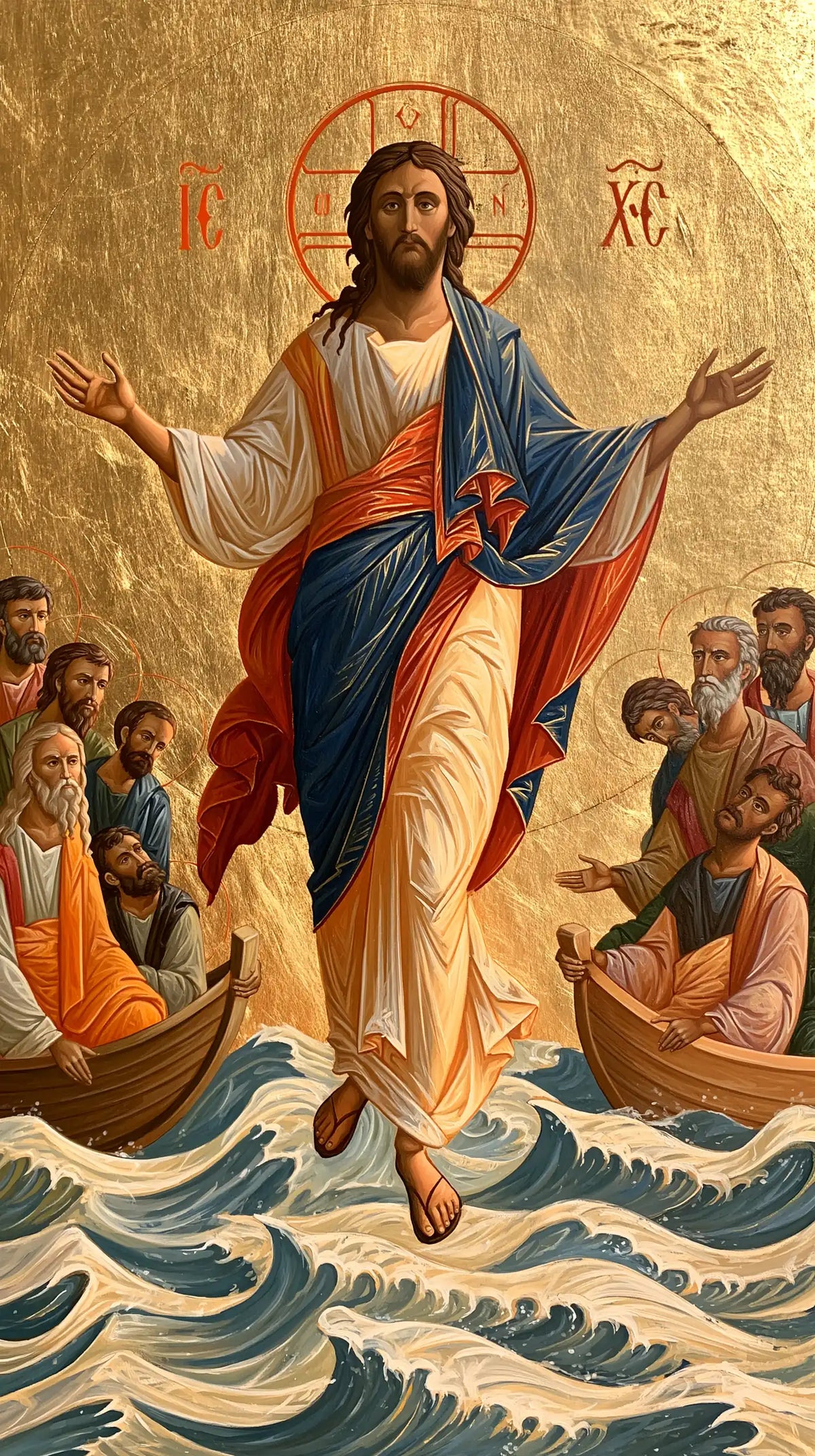 Jesus Walking on Water — Linen and the Vermilion Ribbon