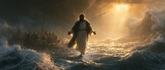 Jesus Walking on Water — Walking toward the Gold of the Storm