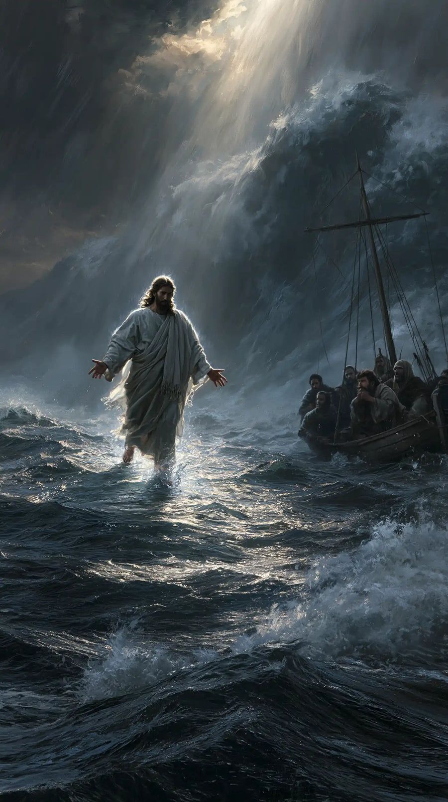 Jesus Walking on Water - Explosion of Movement · Portrait n° 9