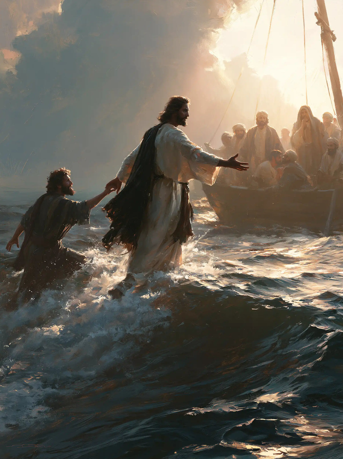 Jesus Walking on Water — The Shared Wake toward the Witnesses