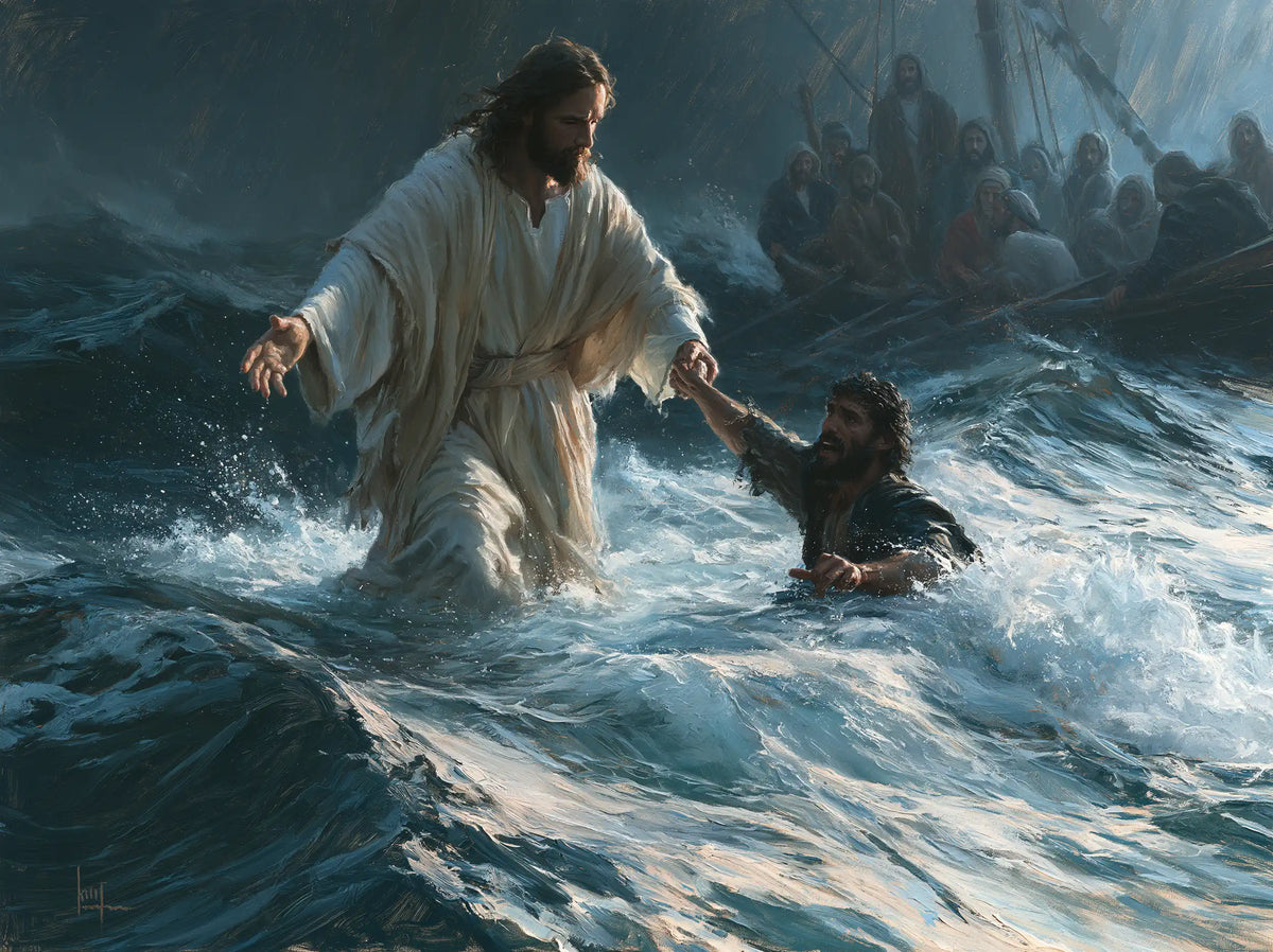 Jesus Walking on Water — The Upturned Face beside the Linen