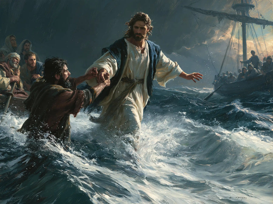 Jesus Walking on Water - Jesus Saves Peter · Landscape n° 7