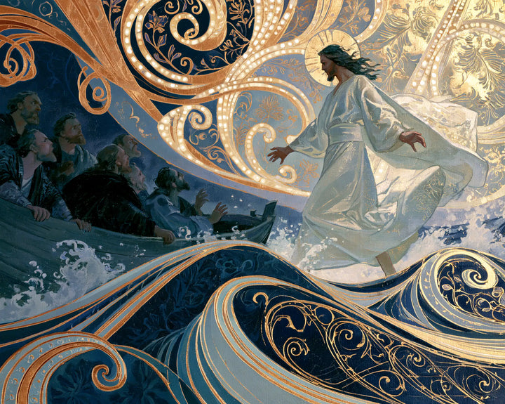 Jesus Walking on Water — The Pale Cloak upon the Ornate Crest