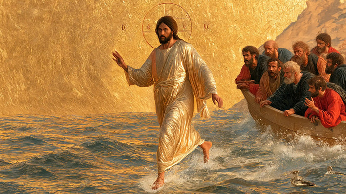 Jesus Walking on Water — The Silken Step beside the Brown Hull