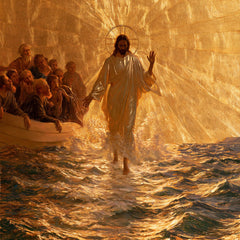 Jesus Walking on Water — Walking in Copper Radiance