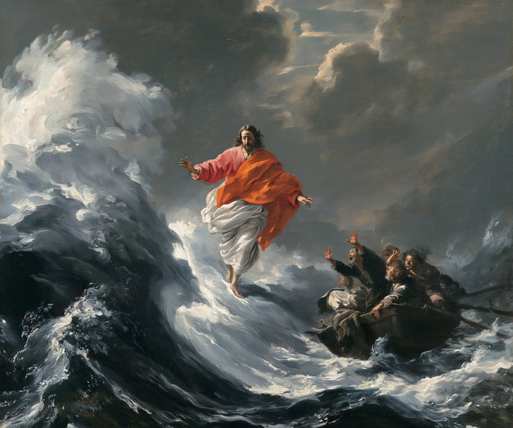 Jesus Walking on Water — Red above the Silver Wave