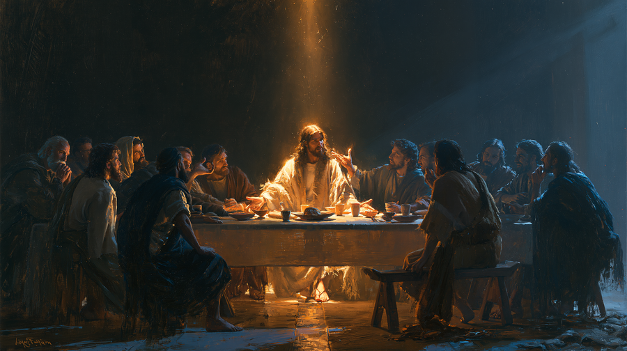 The Last Supper - Light-dark midnight blue n° 3
