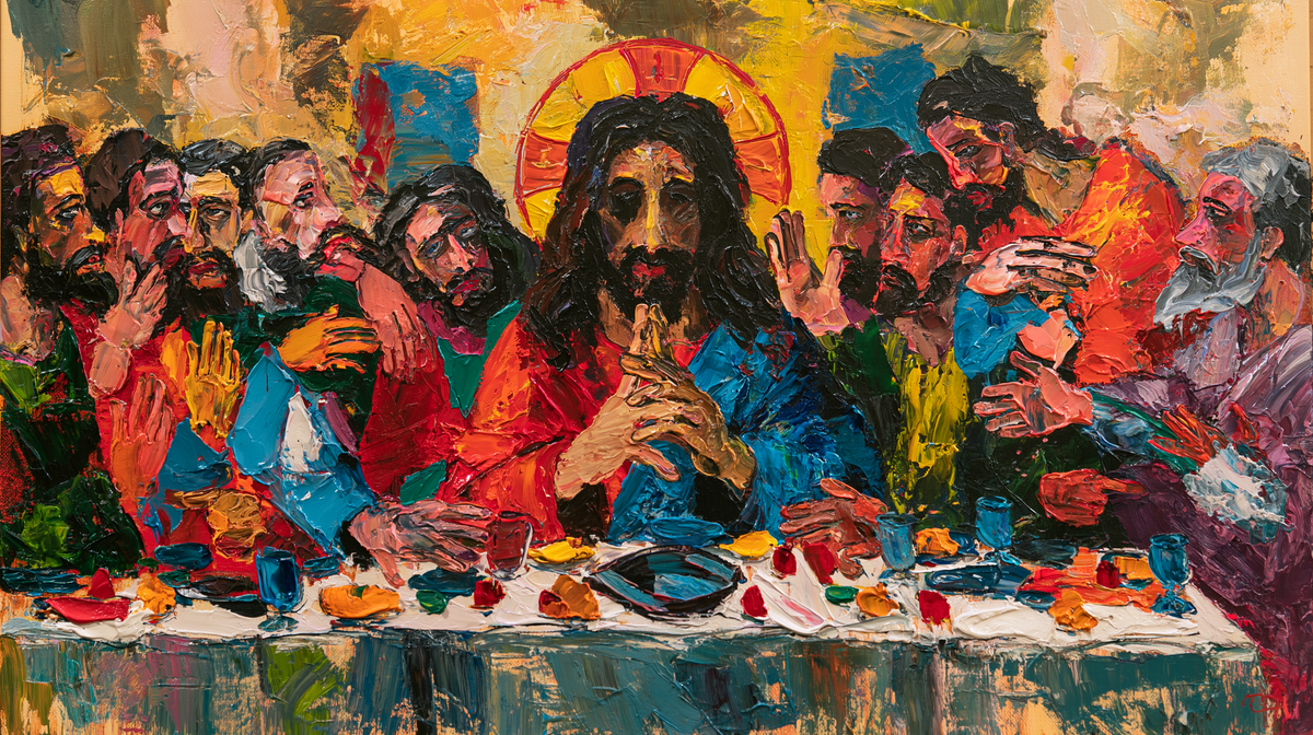 A Última Ceia - Expressionista n° 6 - Jesus Cristo e os apóstolos